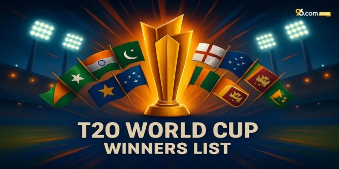 T20 World Cup Winners List