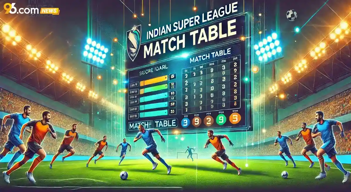 indian super league match table