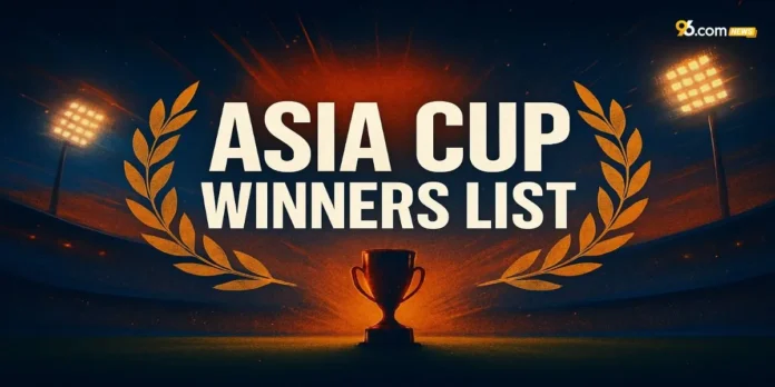 Asia Cup Winners List