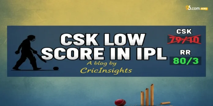 CSK Low Score in IPL